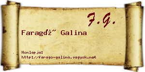 Faragó Galina névjegykártya