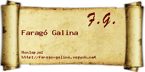 Faragó Galina névjegykártya