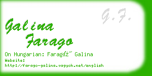 galina farago business card